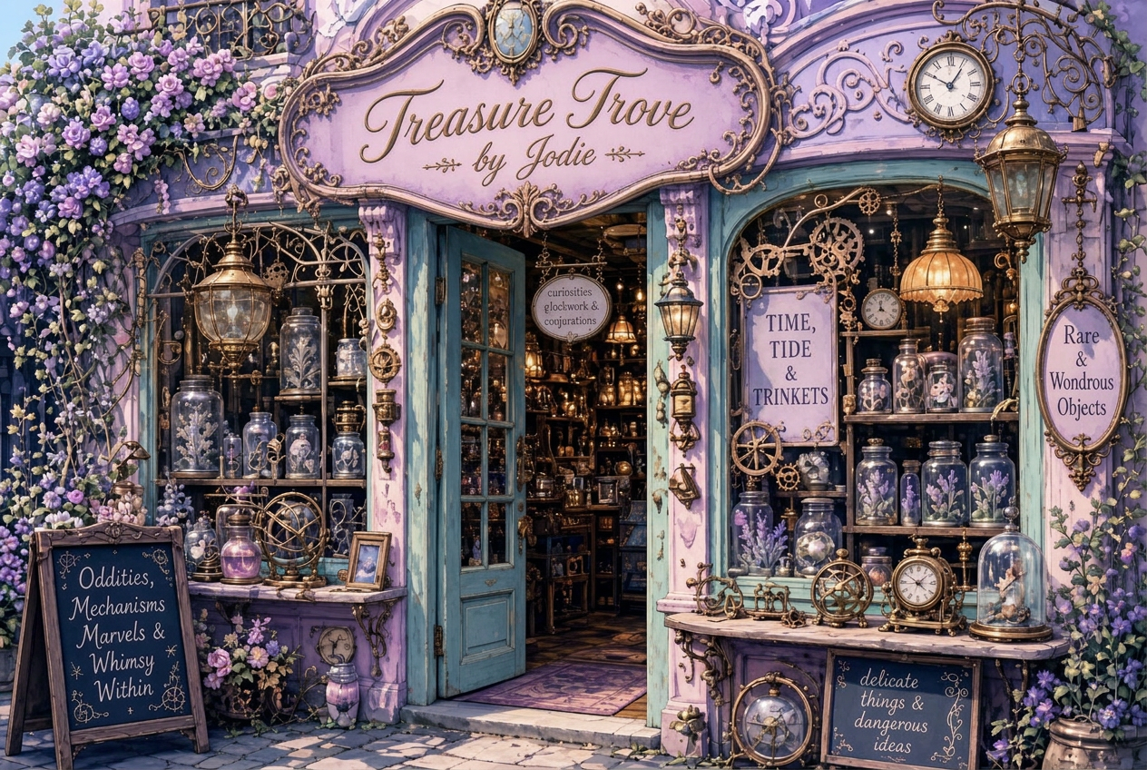 The Treasure Trove curiosity shop in daylight